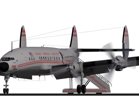 Lockheed-L 1649A Starliner 1957 Modèle 3D
