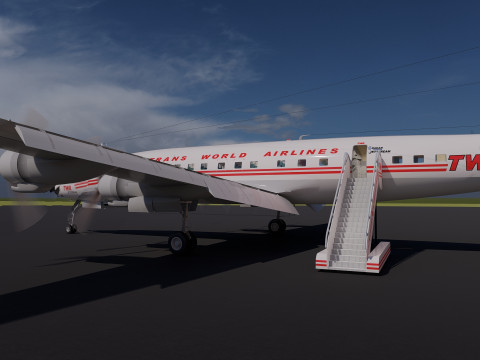 Lockheed-L 1649A Starliner 1957 3D 模型