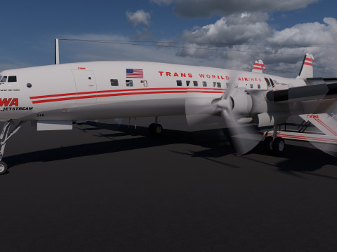 Lockheed-L 1649A Starliner 1957 3D 模型