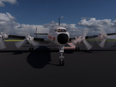 Lockheed-L 1649A Starliner 1957 3D 模型