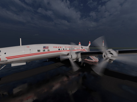 Lockheed-L 1649A Starliner 1957 3D 模型