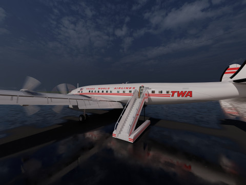 Lockheed-L 1649A Starliner 1957 3D 模型