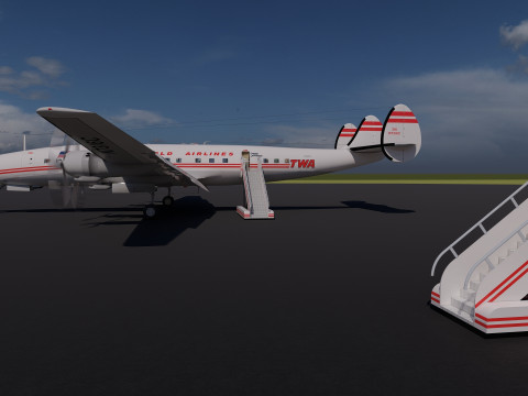 Lockheed-L 1649A Starliner 1957 3D 模型