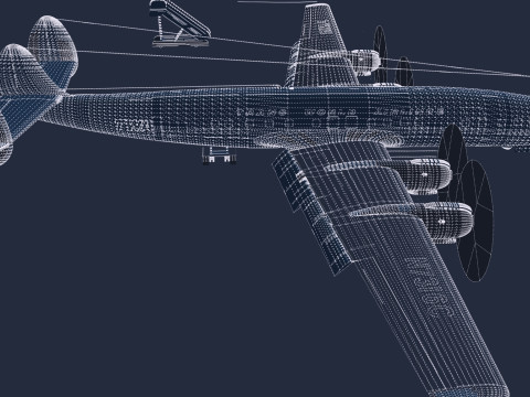 Lockheed-L 1649A Starliner 1957 3D 模型