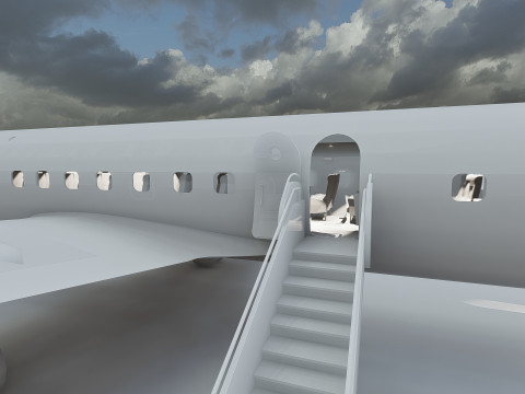 Douglas DC-7C 1954 with interior 3D 模型