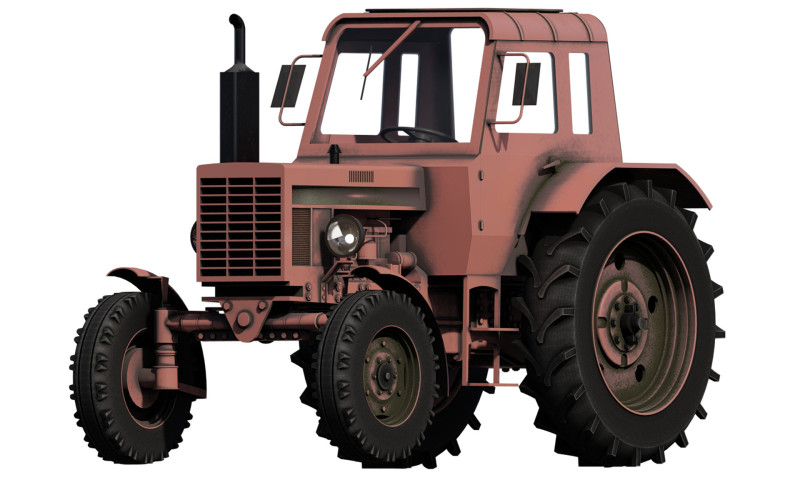 Tractor belarus mtz 80 Model 3D .c4d .max .obj .3ds .fbx .stl .blend