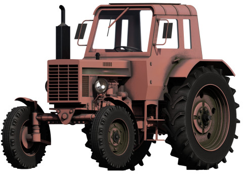 Tractor belarus mtz 80 Modèle 3D