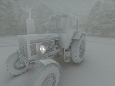 Tractor belarus mtz 80 Model 3D