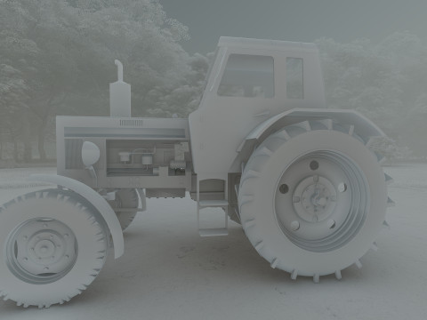 Tractor belarus mtz 80 Model 3D