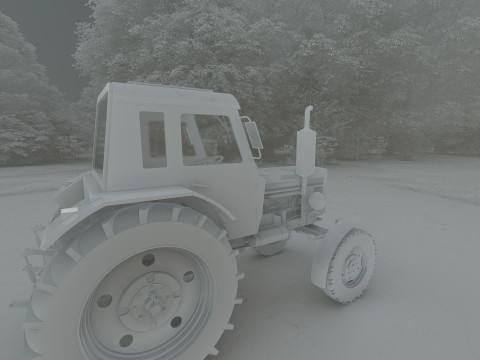 Tractor belarus mtz 80 Model 3D