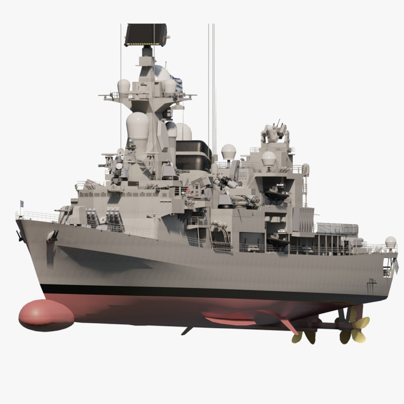 NAVY FRIGATE Modello 3D .c4d .max .obj .3ds .fbx .stl .blend