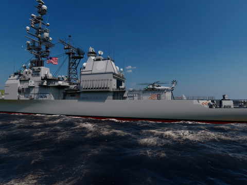 Ticonderoga class cruiser 3D 模型
