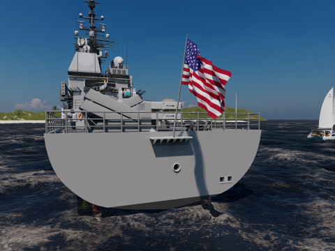 Ticonderoga class cruiser 3D 模型