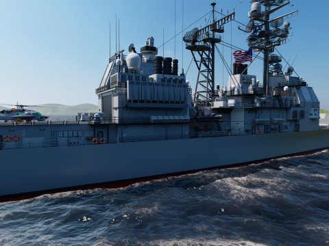 Ticonderoga class cruiser 3D 模型