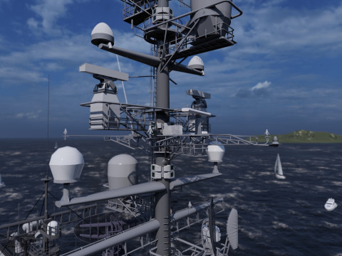 Ticonderoga class cruiser 3D 模型