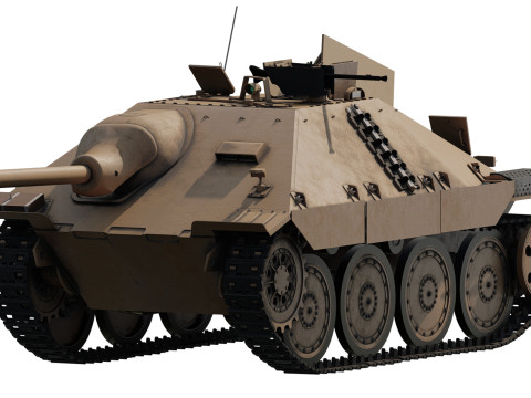 Jagdpanzer 38 Hetzer with interior Modèle 3D