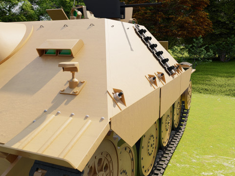 Jagdpanzer 38 Hetzer with interior 3D Модель