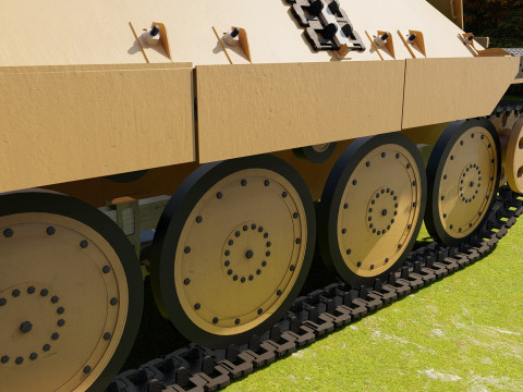 Jagdpanzer 38 Hetzer with interior 3D Модель