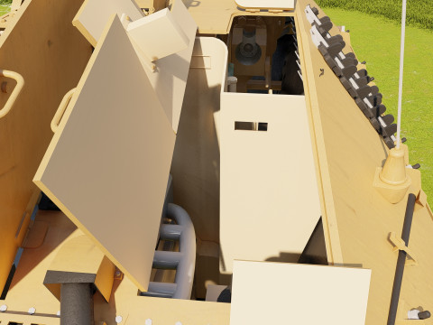 Jagdpanzer 38 Hetzer with interior 3D Модель