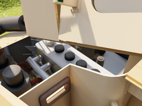 Jagdpanzer 38 Hetzer with interior 3D Модель