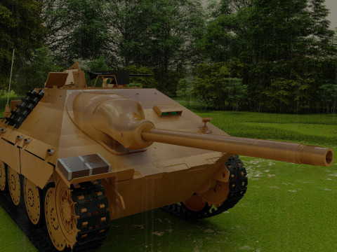 Jagdpanzer 38 Hetzer with interior 3D Модель