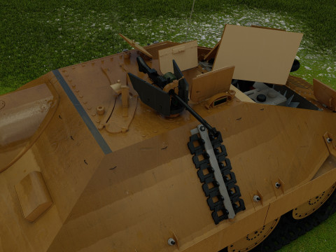 Jagdpanzer 38 Hetzer with interior 3D Модель