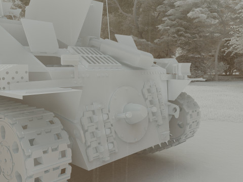 Jagdpanzer 38 Hetzer with interior 3D Модель