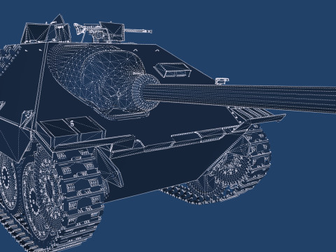 Jagdpanzer 38 Hetzer with interior 3D Модель