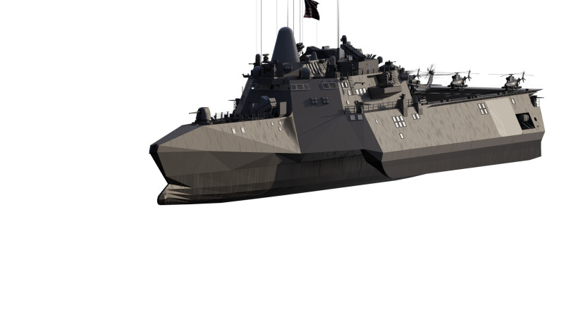 USS Pierre LCS-38 3D Модель .c4d .max .obj .3ds .fbx .stl .blend 