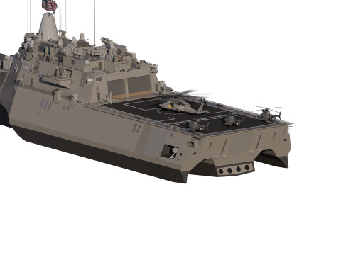 USS Pierre LCS-38 3D Модель