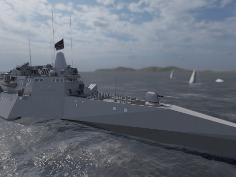 USS Pierre LCS-38 3D Модель