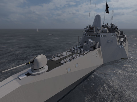 USS Pierre LCS-38 3D Модель