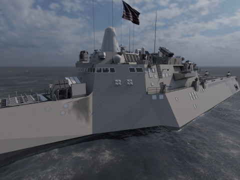 USS Pierre LCS-38 3D Модель