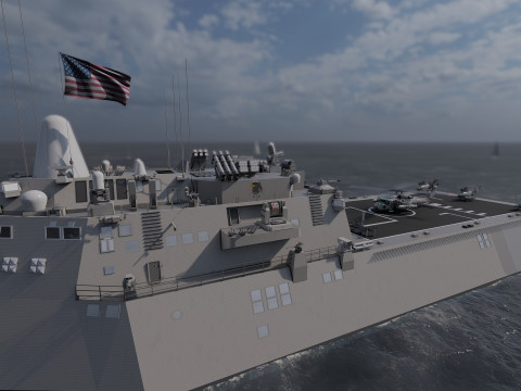 USS Pierre LCS-38 3D Модель