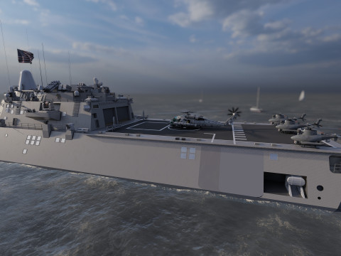USS Pierre LCS-38 3D Модель
