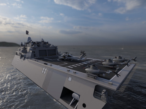 USS Pierre LCS-38 3D Модель
