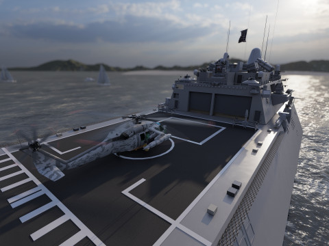 USS Pierre LCS-38 3D Модель