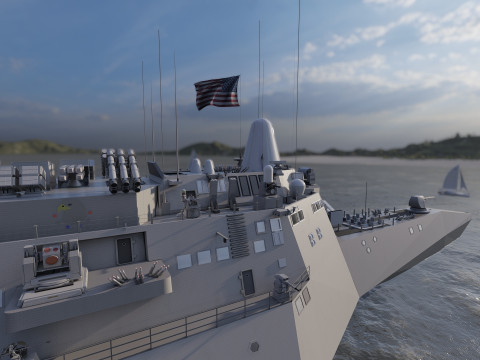 USS Pierre LCS-38 3D Модель
