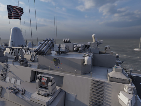 USS Pierre LCS-38 3D Модель
