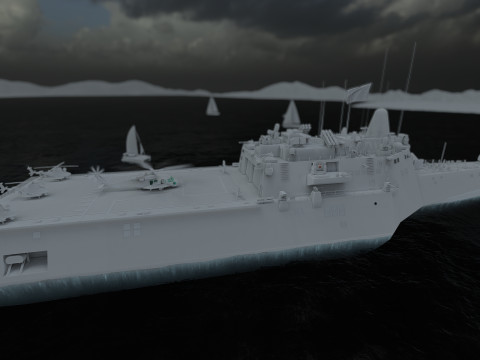 USS Pierre LCS-38 3D Модель