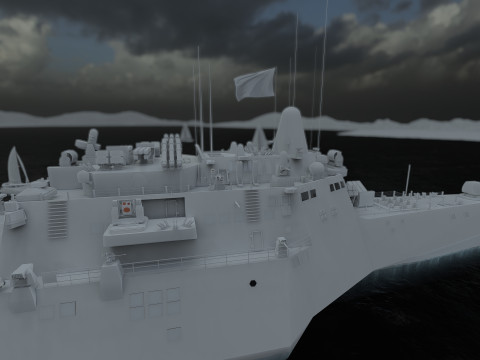 USS Pierre LCS-38 3D Модель