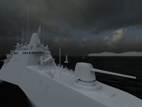 USS Pierre LCS-38 3D Модель