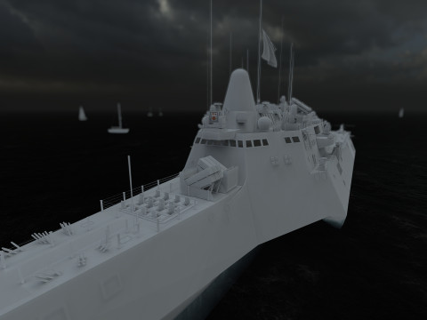USS Pierre LCS-38 3D Модель
