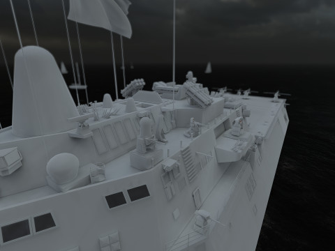 USS Pierre LCS-38 3D Модель