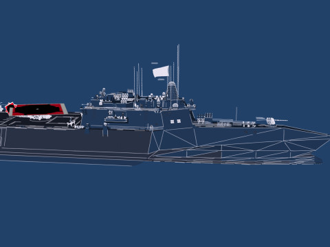 USS Pierre LCS-38 3D Модель