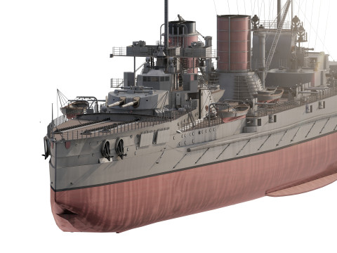 WW1 GERMAN MARINE BATTLE CRUISER 3D Модель