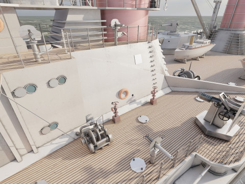 WW1 ドイツ海軍巡洋戦艦 3Dモデル