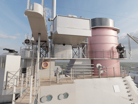 WW1 ドイツ海軍巡洋戦艦 3Dモデル