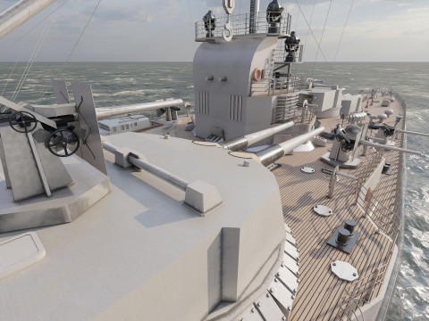 WW1 ドイツ海軍巡洋戦艦 3Dモデル