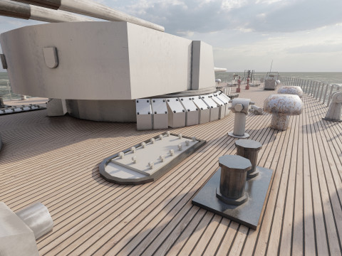 WW1 ドイツ海軍巡洋戦艦 3Dモデル